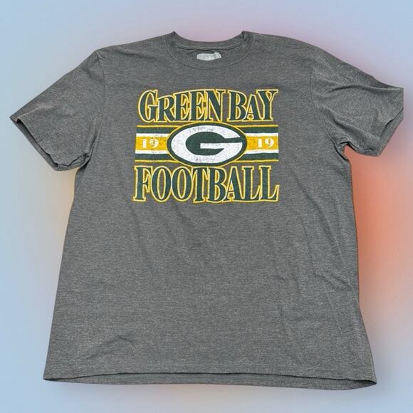 GREEN BAY PACKERS Men’s Large Gray T-Shirt - Picture 2 of 2